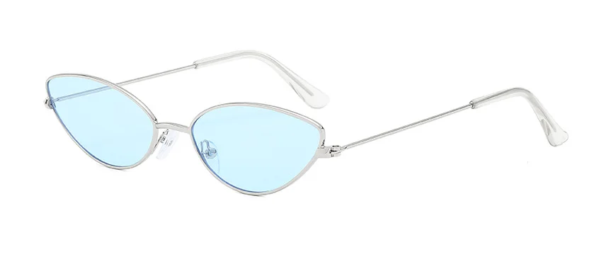 Cute Sexy Ladies Cat Eye Sunglasses Women Metal Frame Fashion Vintage Gradient Sun Glasses For Female UV400 Shades - Цвет линз: C5