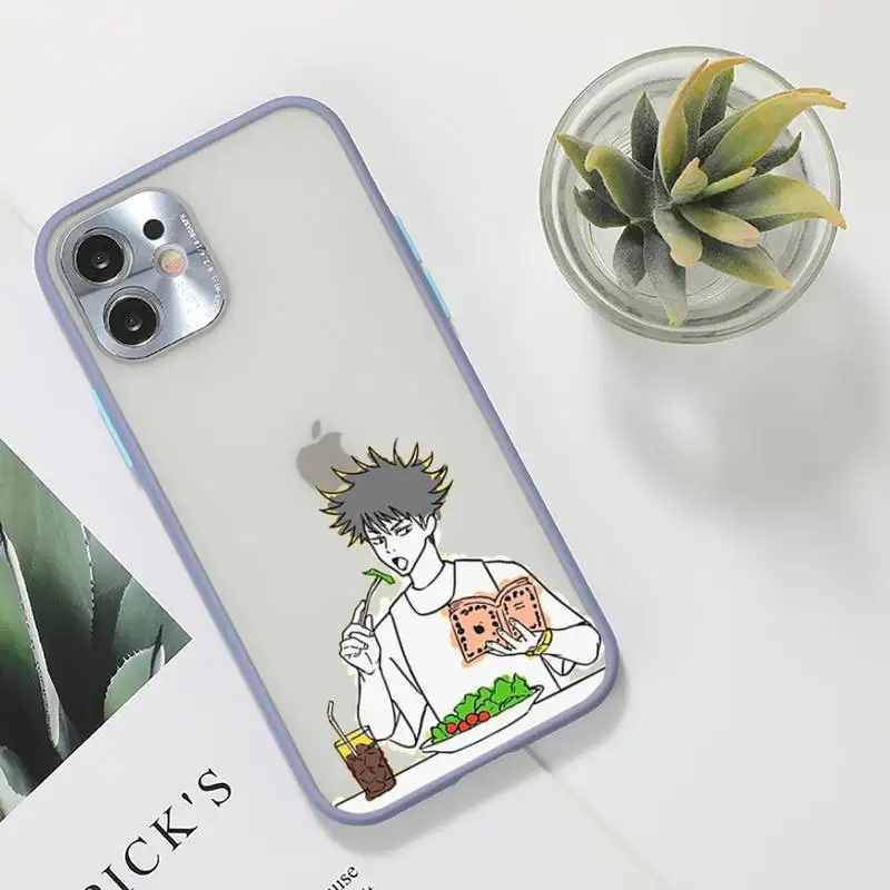 

Jujutsu Kaisen Phone Case For iPhone 12 11 Mini Pro XR XS Max 7 8 Plus X Matte transparent Gray Back Cover