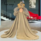 Женское вечернее платье с кристаллами, Серебряное платье с бусинами, индивидуальное платье Среднего Востока, 2021