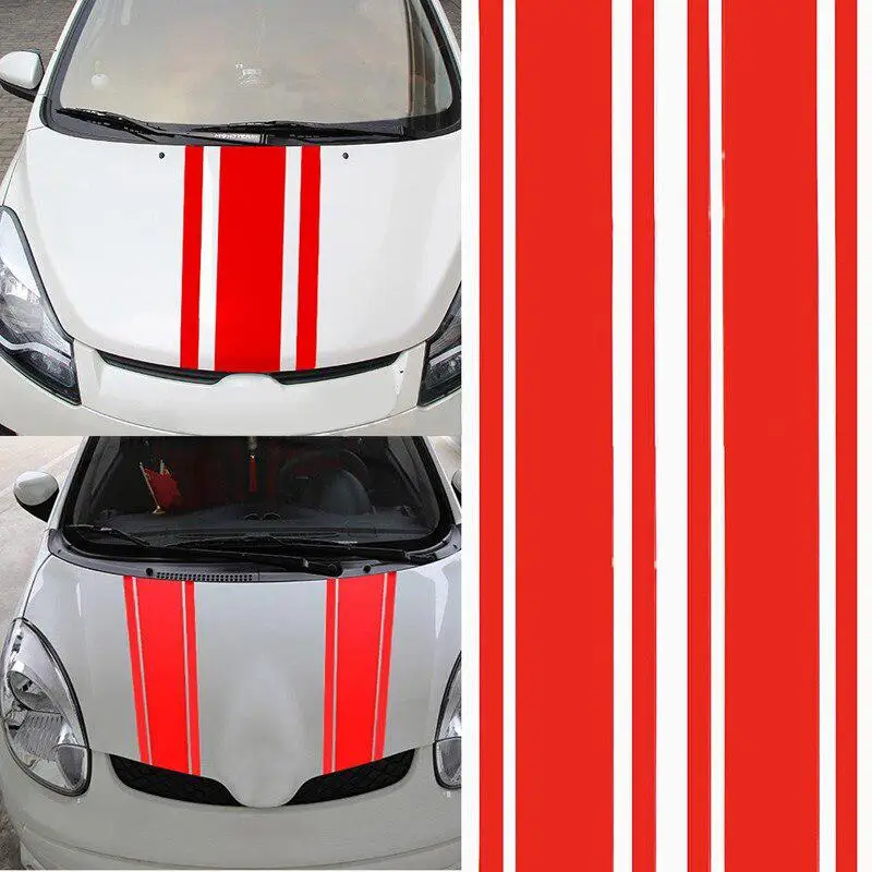2 шт./компл. 183 см * 8 Автомобильная наклейка s Hood Stripe DIY Автомобильный корпус крышка