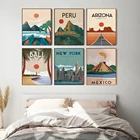Постер марокканского ландшафта Париж, Нью-Йорк, путешествия, холст, живопись, современное настенное искусство, модульная печать, картины, коридор, украшение для дома