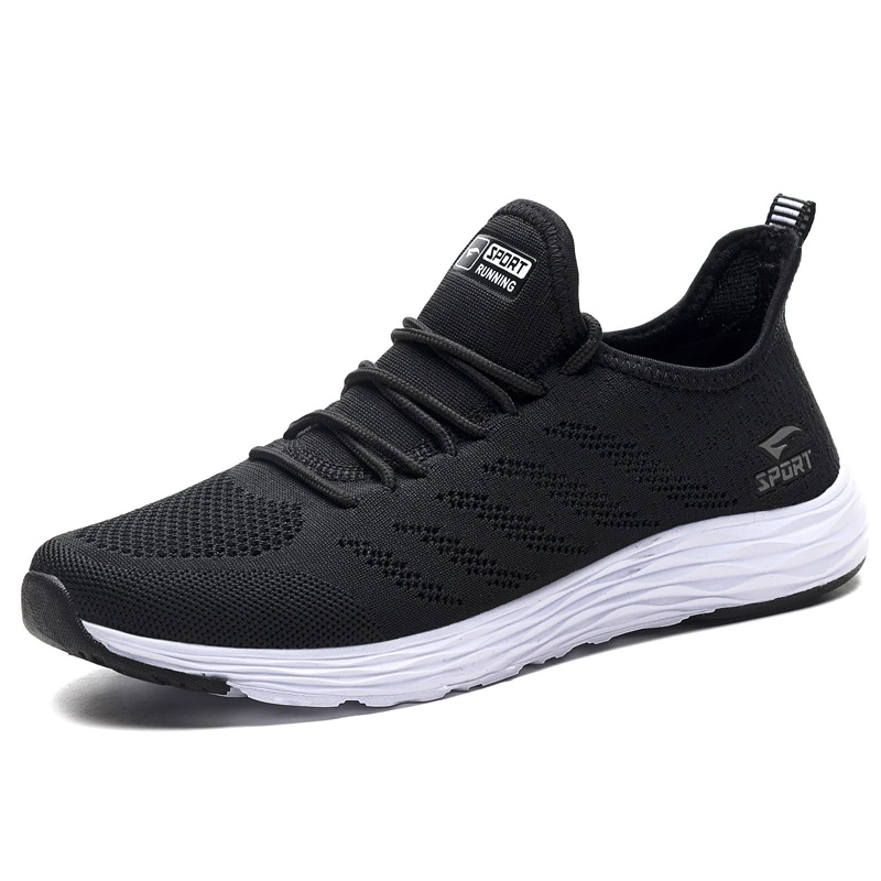 Новинка года; мужские и женские кроссовки; zapatillas mujer Deportiva; дышащие кроссовки со шнуровкой для девочек; мягкие спортивные кроссовки на плоской подошве - Цвет: black trend sneakers