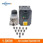 Квадратный шпиндель с воздушным охлаждением с ЧПУ 220 кВт 110 В1500 В, ER11 Вт, фрезерный шпиндель с воздушным охлаждением с инвертором кВт VFD, Цанга ER11