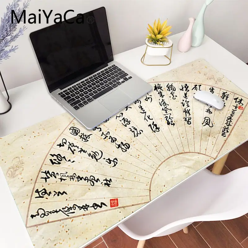 

MaiYaCa Cool Chinese Calligraphy Rubber Pad to Mouse Game Gaming Mouse Pad Large Deak Mat 900x400mm for overwatch/cs go