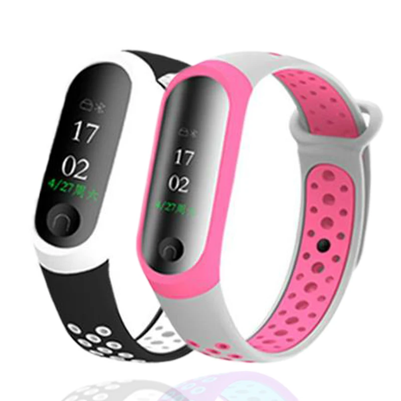 Ремешок силиконовый для Xiaomi mi band 4 мягкий спортивный браслет наручных часов Mi 3