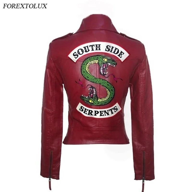 Женская приталенная куртка из искусственной кожи на молнии в стиле K POP|Женские