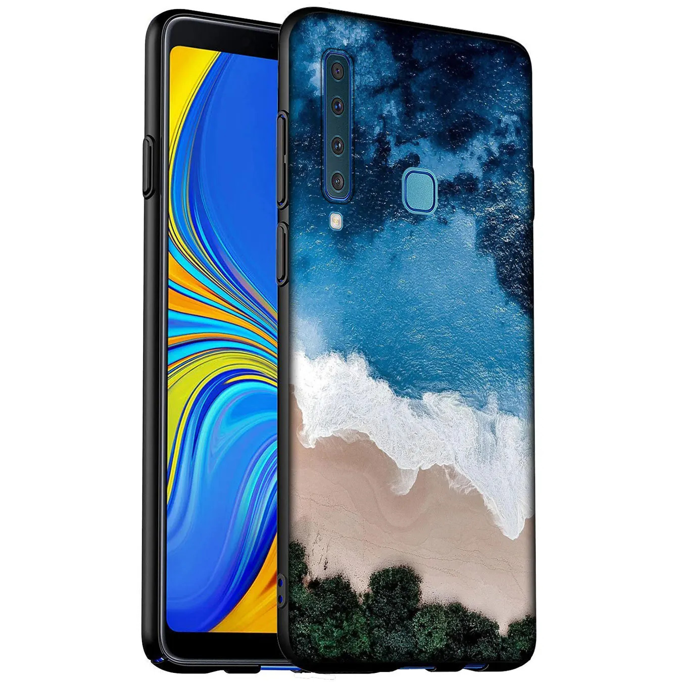 Blue Sea Wave Custom Soft Phone Case for Samsung Galaxy A51 A71 A81 A91 A41 A21 A11 A01 A2 Core J8 J7 J4 J6 Plus Prime 2018 |