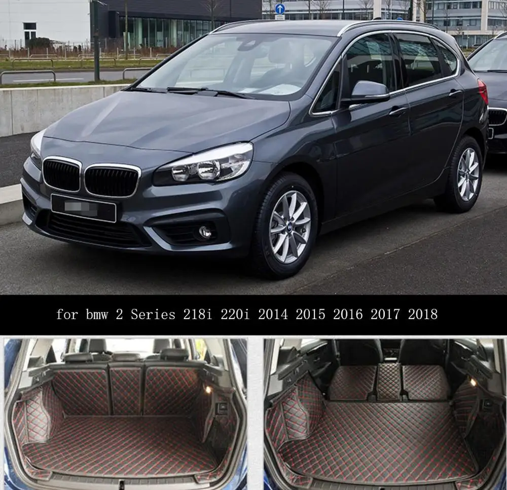 

Коврик для багажника из волоконной кожи для bmw 2 серии 218i 220i 2014 2015 2016 2017 2018 F45 F46, автомобильные аксессуары