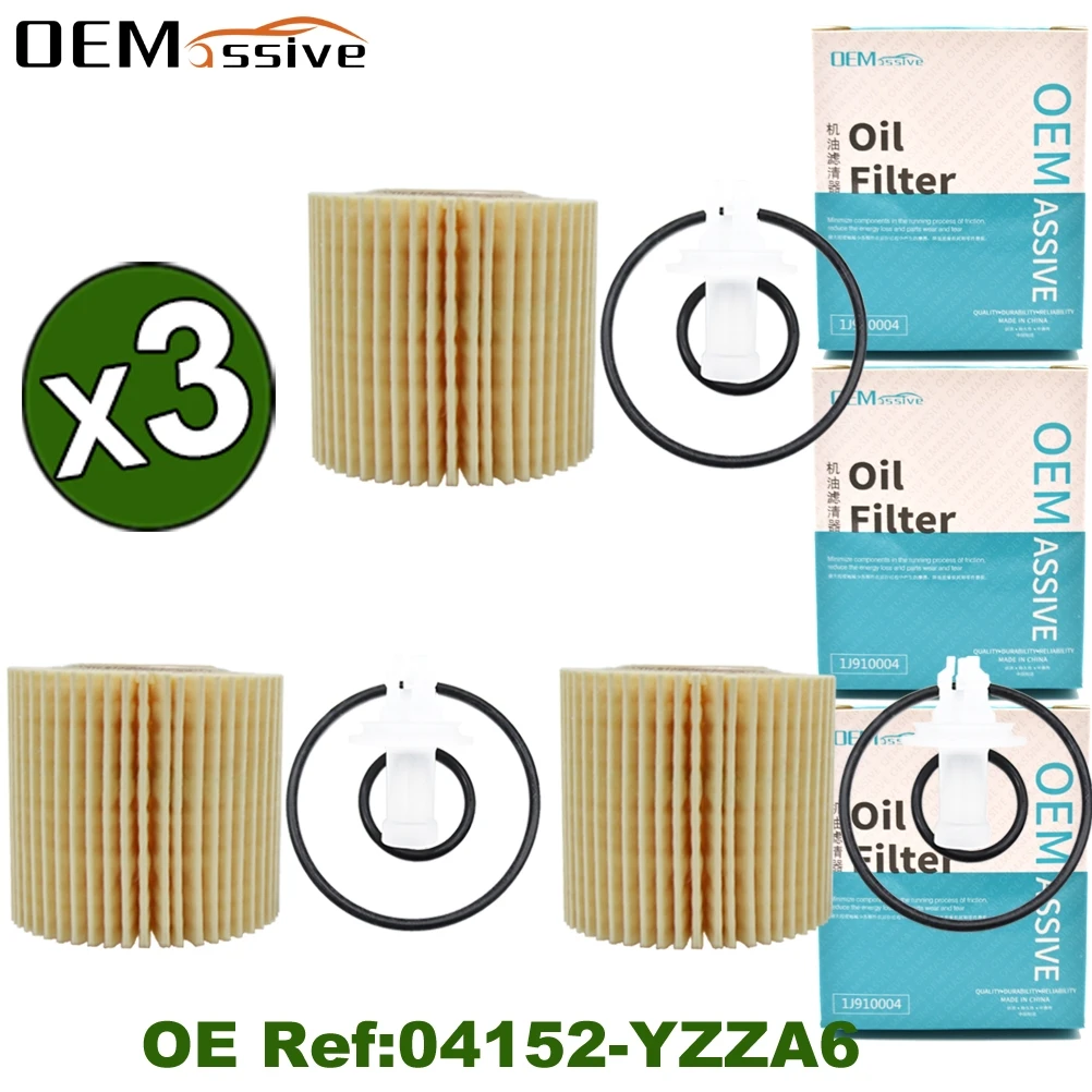 3x Масляный фильтр для Toyota Prius V Lexus CT200h 2012 2013 2014 2015 / Corolla 2009 2010 2011 Scion XD 2008 Plug
