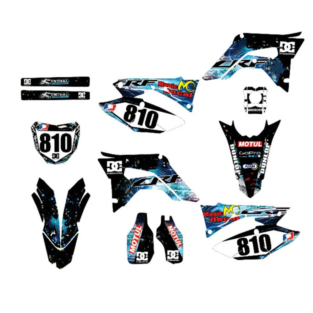 Индивидуальные графические фоны наклейки наборы наклеек для Honda CRF 450 CRF450R 2017 2018-2020