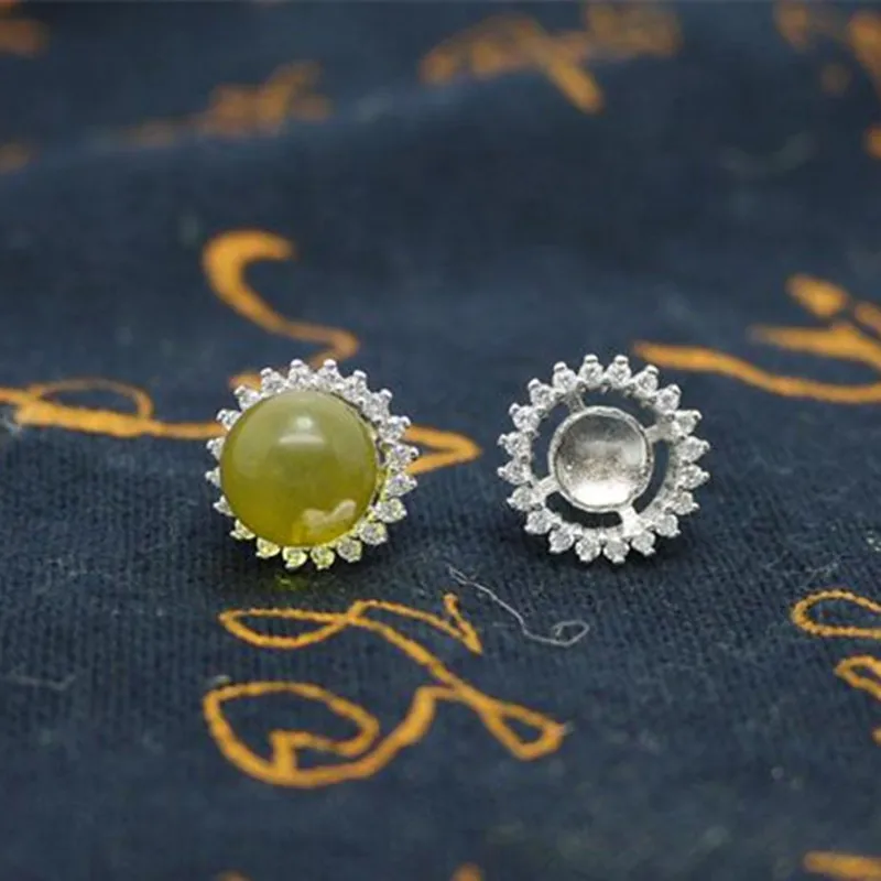 Joanlyn настройки сережек для 6 мм 9 круглых бусин или жемчужин с покрытием из белого