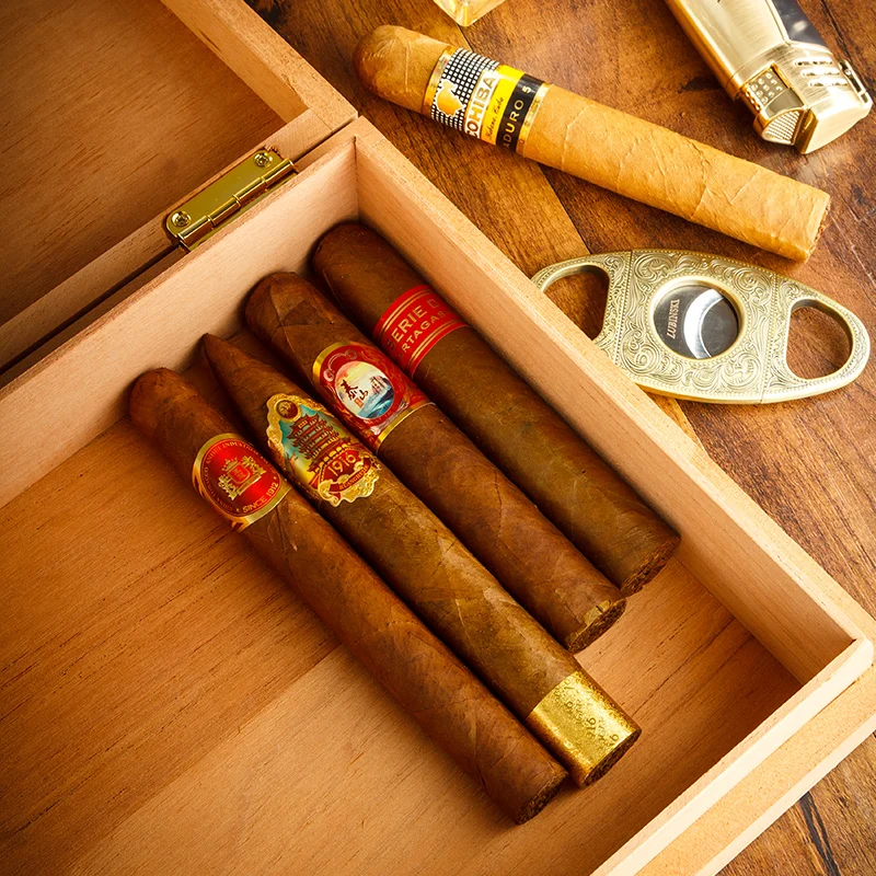 COHIBA благородный кедровый деревянный дорожный увлажнитель для сигар с увлажнителем гигрометром чехол для сигар подходит для сигары COHIBA для дома и офиса Humidor Box