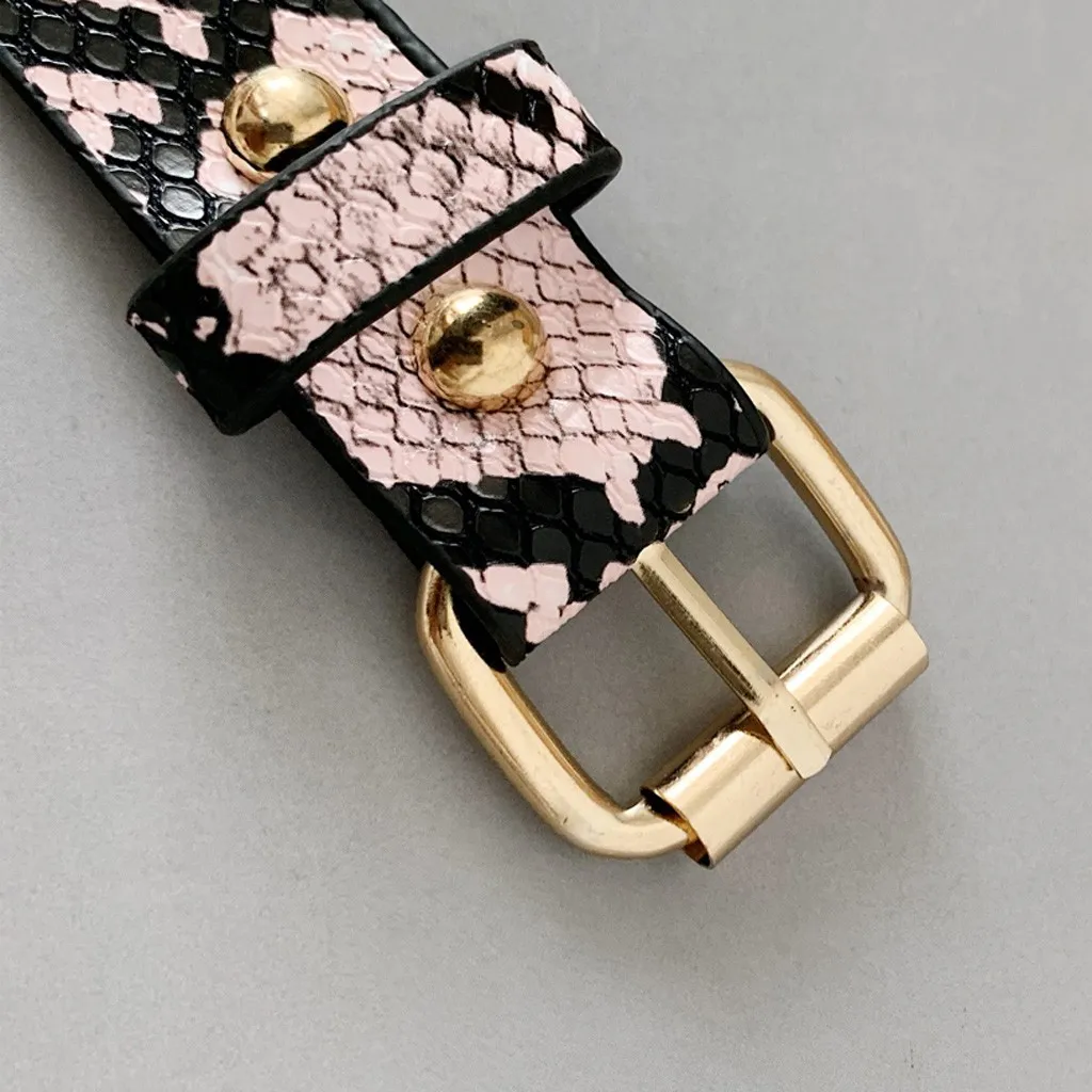 Модные женские ремни из искусственной кожи металлический корсет с пряжкой в