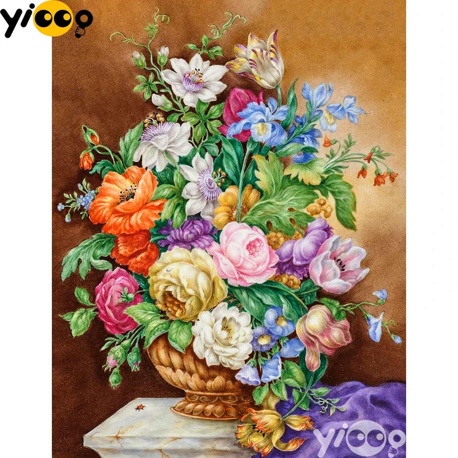 

Full Square/Round Drill Diamond Painting Cross Stitch Embroidery Blooming Roses Rhinestone Mosaic Home Decor Gift AX2348