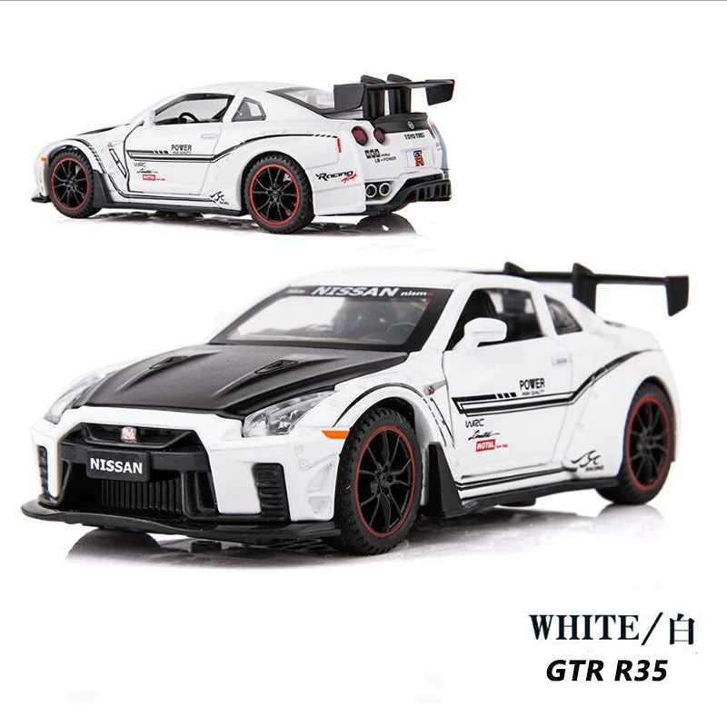 Автомобиль из сплава 1:32 Nissan GTR R35 JDM металлическая модель автомобиля звуковой