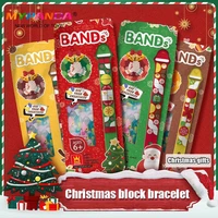1pcs creative diy dots bricks bracelet wristband adjustable length educational building blocks toys for girls christmas gifts