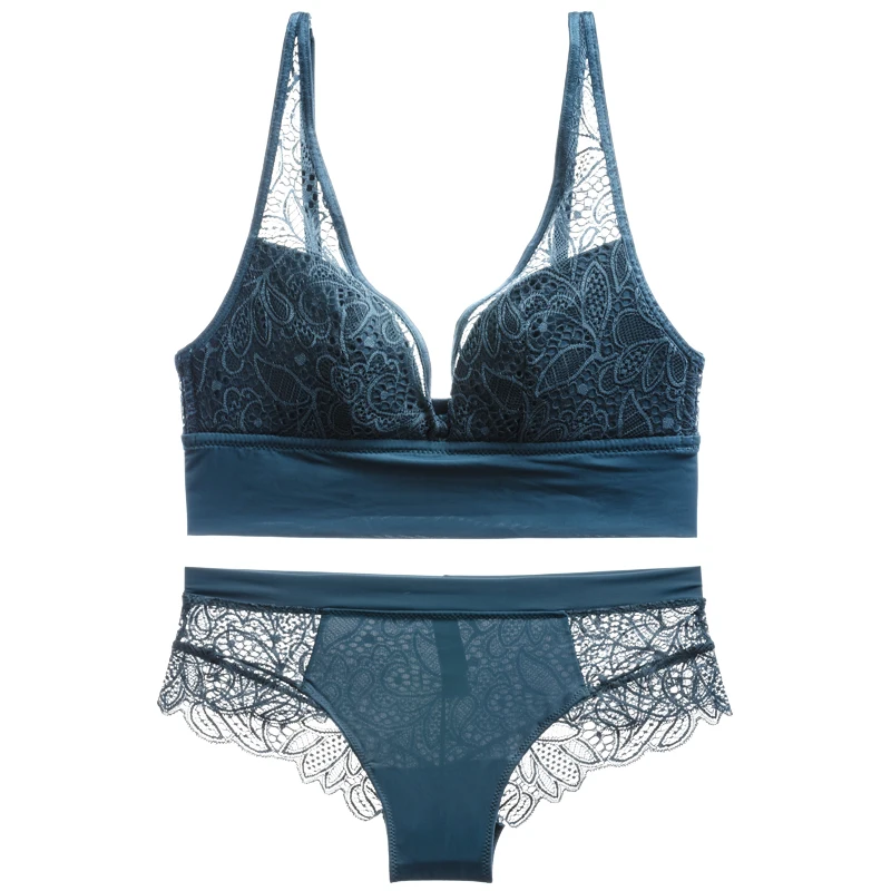 Сексуальный женский комплект нижнего белья беспроводной с бюстгальтером