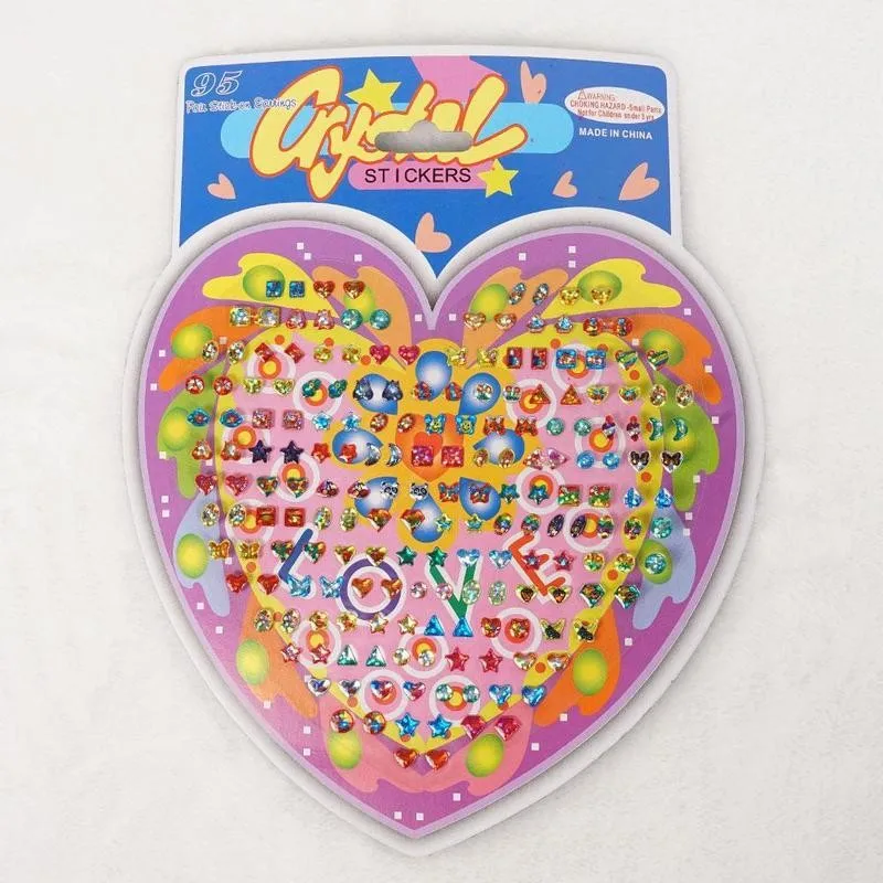 Pegatina de cristal 3d para ni&ntilde;os, pegatinas de dibujos animados de girasol, abeja, helado, premio de Kindergarten, diamantes, decoraci&oacute;n, gemas, Juguetes-5