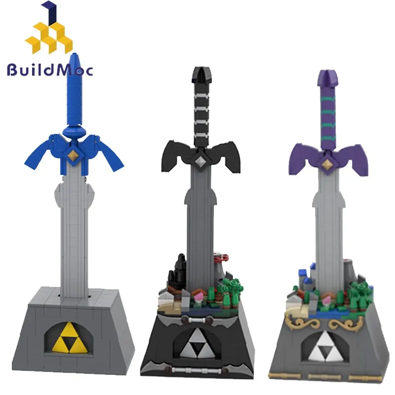 Buildmoc Idea игра Nintendoed фигурки зельдаин оружие из темных звеньев мастер меч