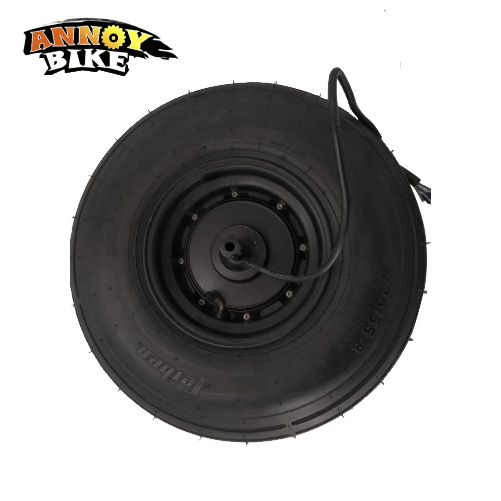 Hub Motor 60V1000W Motor 18 inch 225/55-8 Tire Vacuum Tire Electric Motorcycle Wheel Brushless Non-gear Hally Balance Scooter
