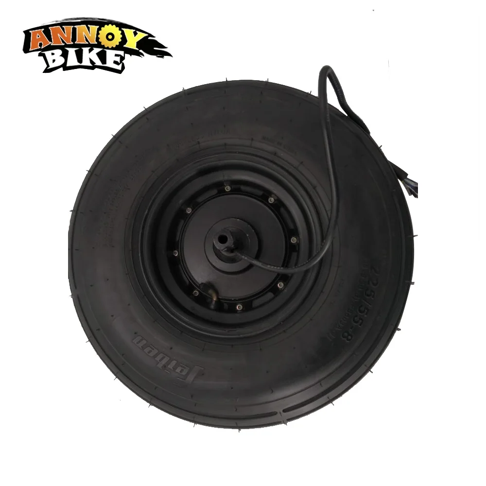 Мотор колесо электромотоцикл 60V1000W мотор 225/55-8 шин вакуумная шина для электрического колеса мотоцикла бесщеточный нешестеренный для электрического велосипеда