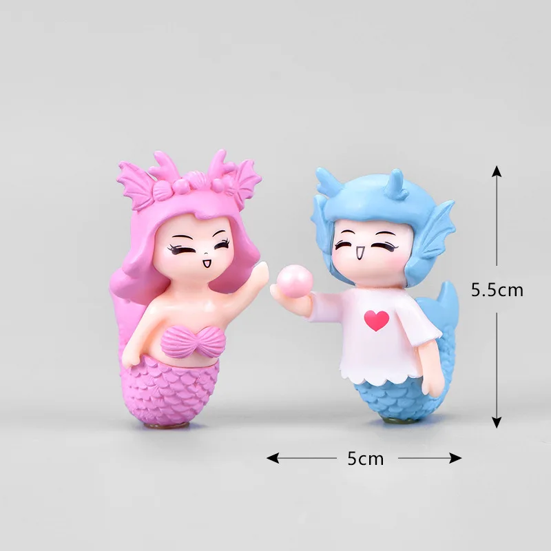 

New Cute Fish Tank Decor Aquarium Doll Mermaid Miniature Landscape Figurines Miniature Ornament Good-looking Home Accessories