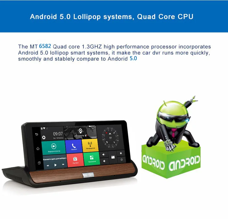 Maiyue star full HD 1080p7 дюймов dash камера android 5,0 Глобальная система позиционирования навигационный объектив рекордер автомобильная камера
