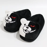 anime danganronpa winter plush cotton slippers cosplay husky cartoon graphics men and women slippers adult family shoes