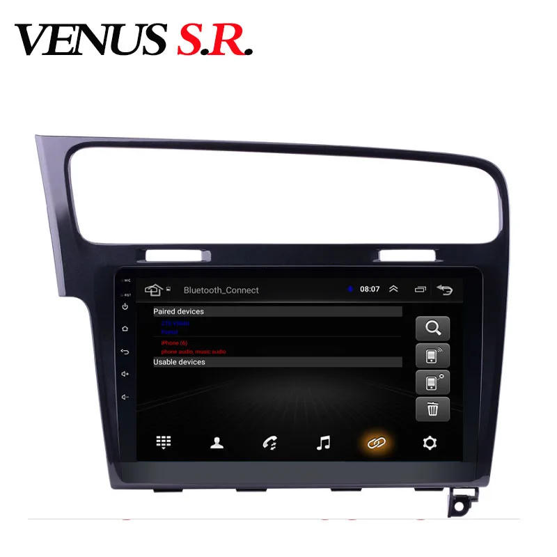 Автомобильный dvd плеер VenusSR на Android 8 1 2.5D для Volkswagen GOLF 7 2014 2017 мультимедийное