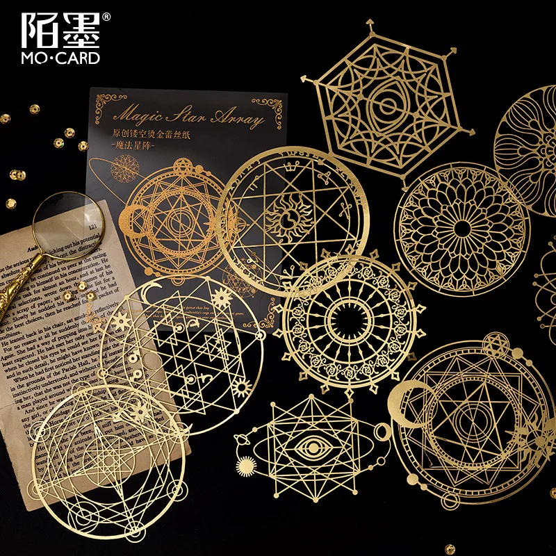 

Bronzing Hollow Lace Planner Paper Scrapbooking Romantic Story Series Creative Ins Hand Account Decoration Note Material Paper