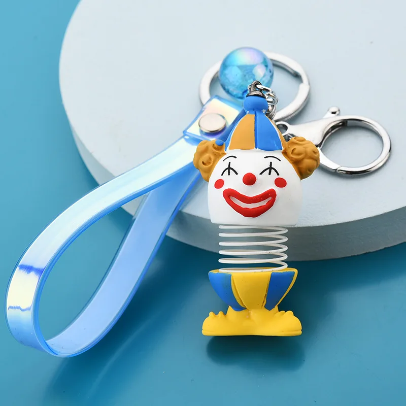 

Clown spring creative new personality girl key chain bag pendant men's car key chain couple gift for friends