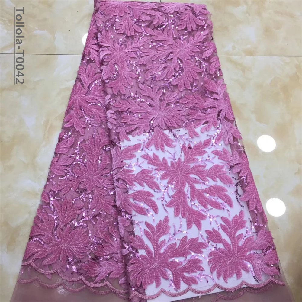 VILLIEA новейшее Африканское Тюлевое кружевное полотно бархатное бирюзовое кружево