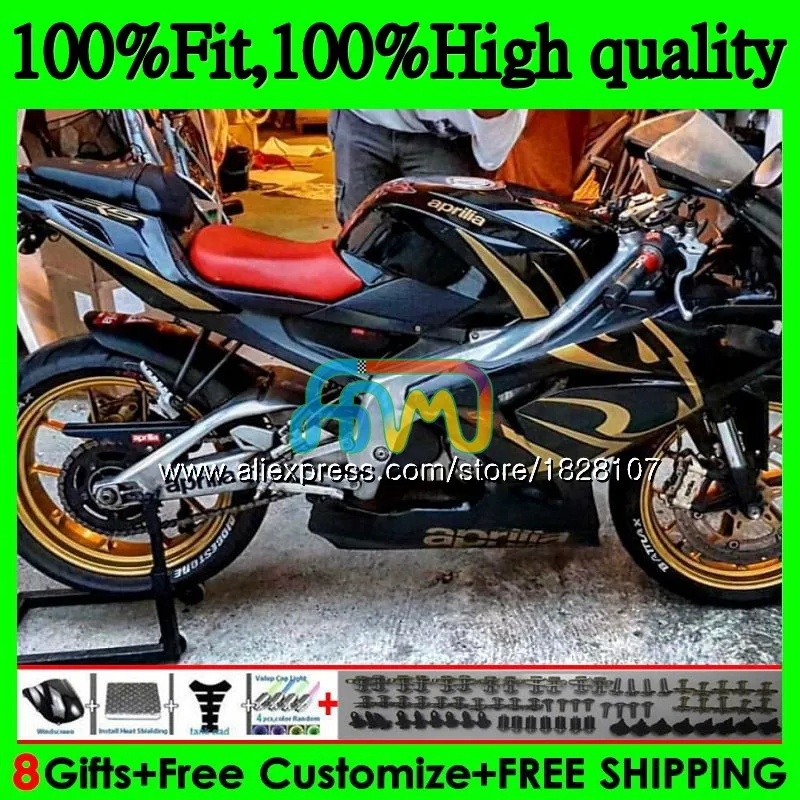 

Injection For Aprilia RS-125 RS125 06 07 08 09 10 11 61BS.130 RS4 Gold black RSV125 RS 125 2006 2007 2008 2009 2010 2011 Fairing