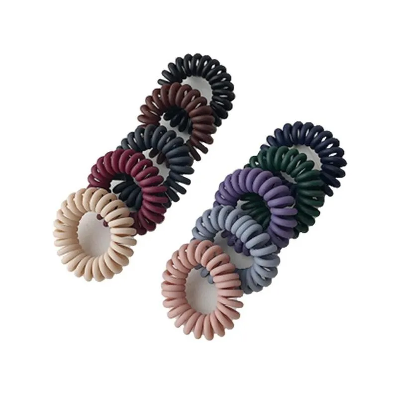 

10pcs/lot Women Elastic Hairbands Girls Colorful Hair Ropes Telephone Line Scrunchie Headwear Ponytail Holder Hair Accessories