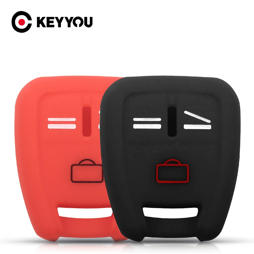 

KEYYOU For Opel Astra Zafira Vauxhall Vectra Omega 3 Buttons Remote Car Key Shell Case Fob Silicone Cover Protect