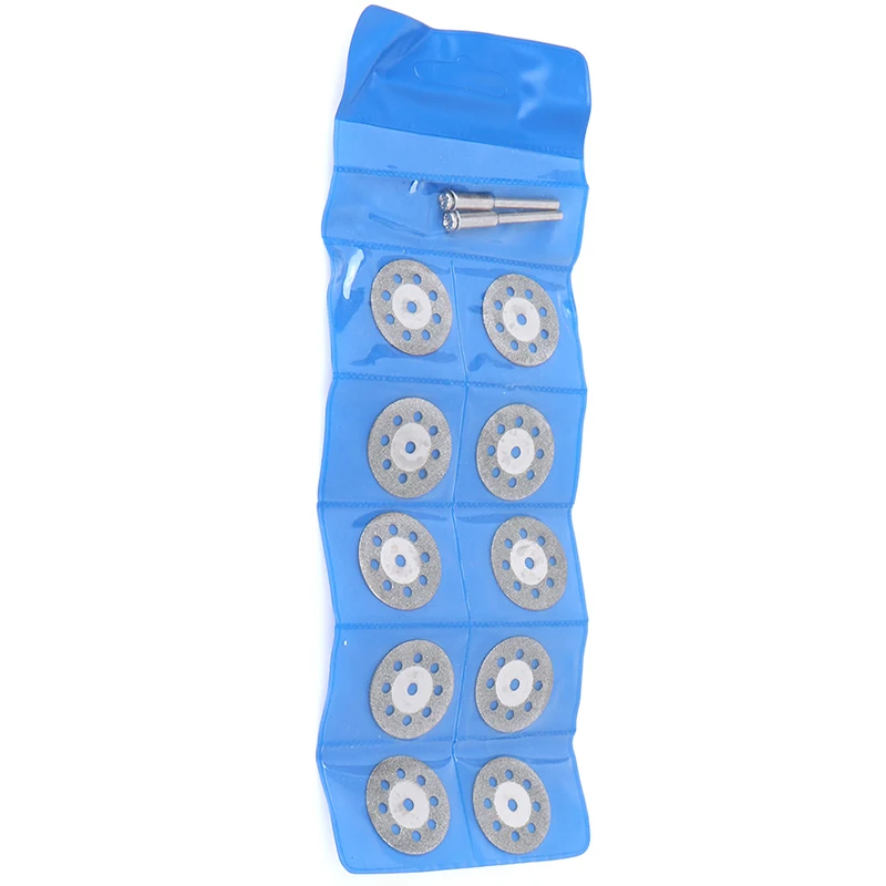 

10pcs/set 25mm Mini Diamond Saw Blades Cutting Discs With 2pcs Connecting Shank For Drill Fit Rotary Tool Dropshipping