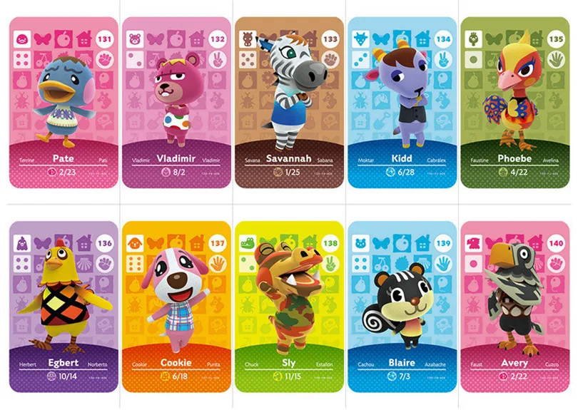 

(121-150) Animal Croxxing ACNH NFC Game Card Villager Tom Olivia Coco Fuchsi Ntag215 Tag NS Switch WiiU Series 2 Free Shipping