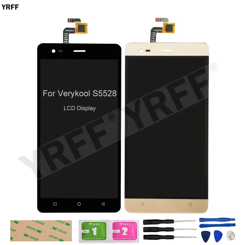 ЖК-экран s для Verykool S5528 ЖК-дисплей экран с дигитайзером в сборе стеклянная панель