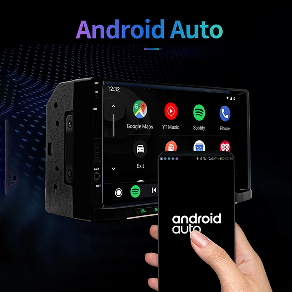 

Автомагнитола для Carplay, MP5-плеер на Android, с 7-дюймовым HD экраном, с подсветкой, GPS, Bluetooth, 5.0
