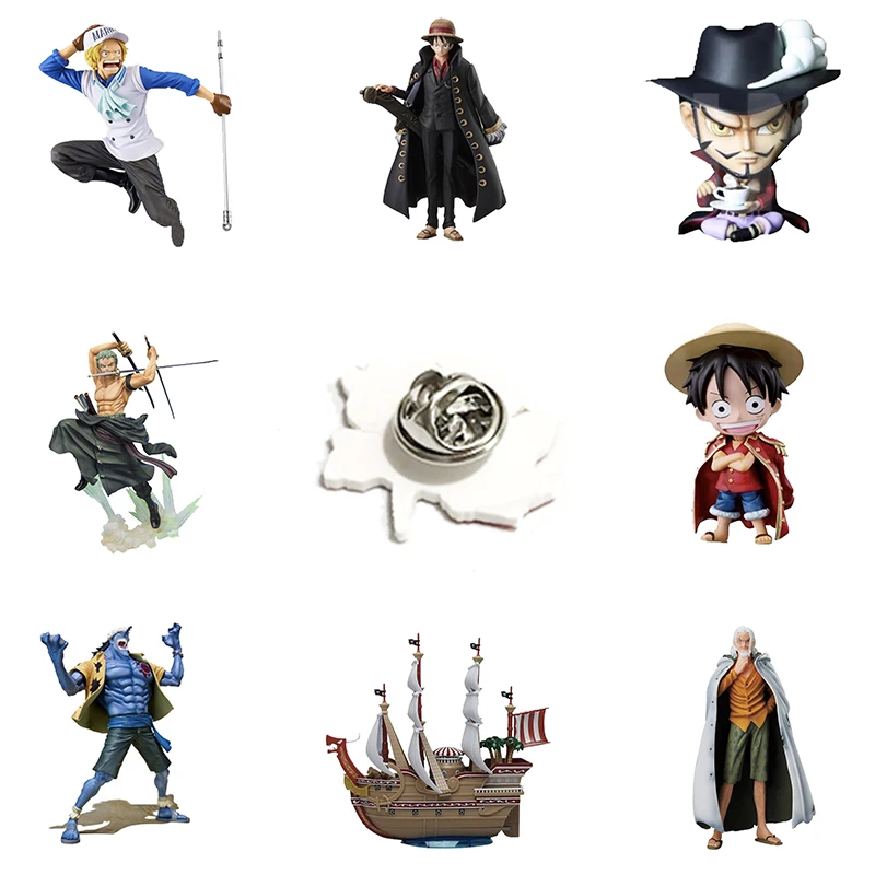 

Аксессуары Bandai, Мультяшные Значки из акриловой эпоксидной смолы с люффи и сандзи, броши, ювелирные изделия, модные украшения FDW181
