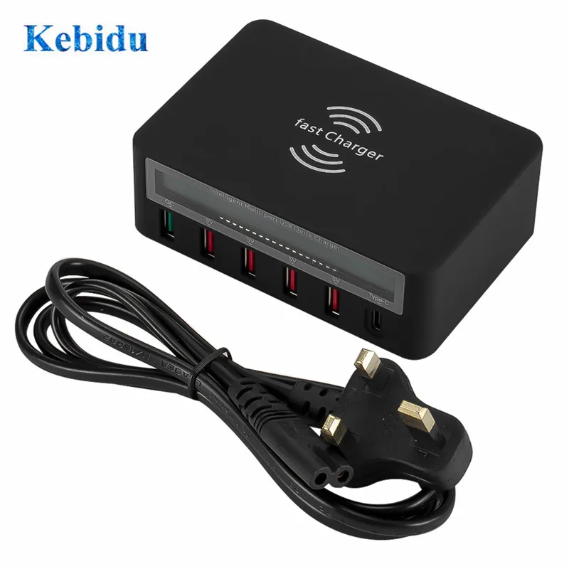 Зарядная Станция KEBIDU с 6 USB портами 10 Вт|Зарядные устройства для телефонов| |