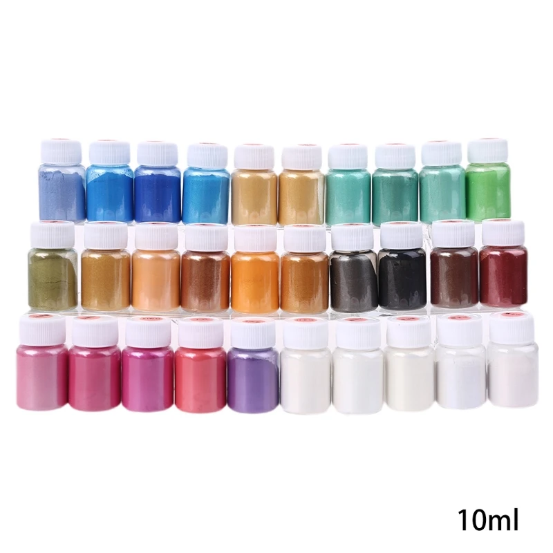 

32 Colors Cosmetic Grade Pearlescent Natural Mica Mineral Powder Epoxy Resin Dye Pearl Pigment