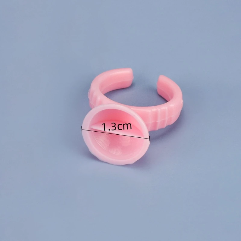 

Eyebrow Tattoo Pigment Holder 100Pcs Disposable Glue Ring Cups Makeup Tools