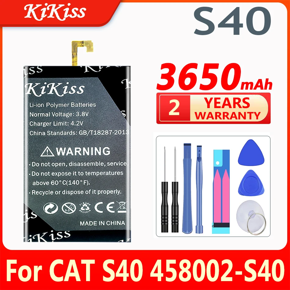 

Сменный аккумулятор KiKiss 3650 мАч S40 для Caterpillar CAT S40 S 40 458002-S40