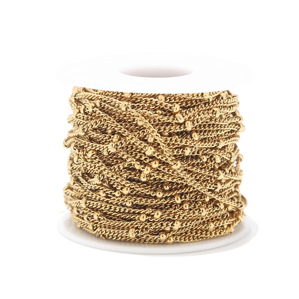 2mm curb Chain 2 метра 1 мм ширина нержавеющей стали тусклый Серебряный бисерный кабель цепь шаровая паянная звено цепь Ювелирная фурнитура для чокер ножной браслет - Цвет: 2mm curb Chain