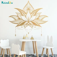 mandala lotus decal big flower headboard decal living room bedroom decors yoga hindu art wallpaper ba896