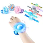 Игрушки-антистресс, вращающийся браслет с пузырьками, антистрессовый светящийся браслет-антистресс с пузырьками, подарок для детей