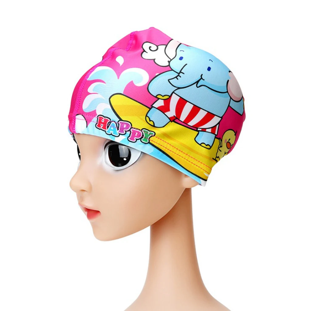 Kids Elastic Swimming Cap Waterproof Swim Pool Hat For Age 4-12 Boy Girls | Спорт и развлечения