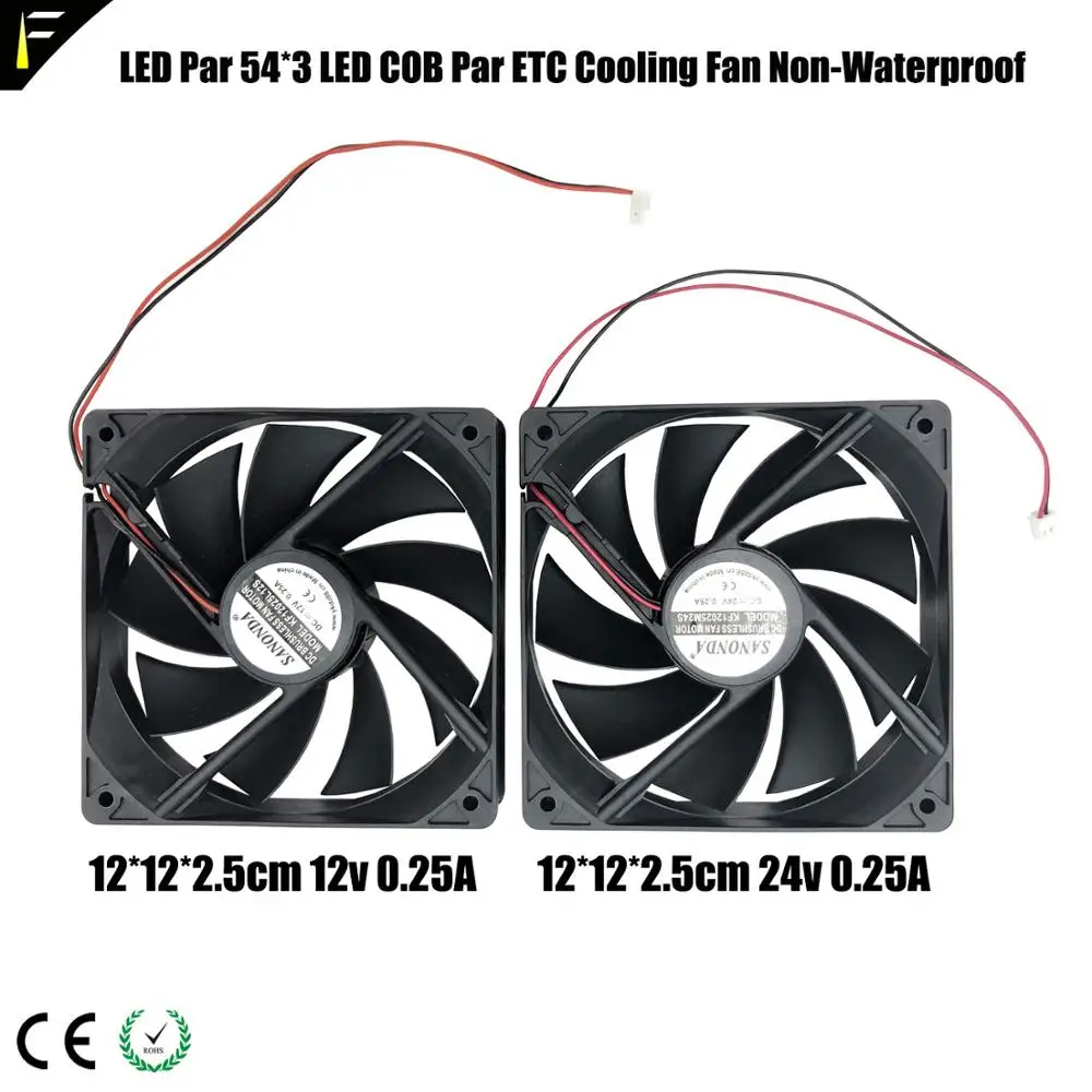 54*3w LED Par Can 9*9cm 12*12cm охлаждающий вентилятор DC 12v 24v COB светильник Cold запасные части