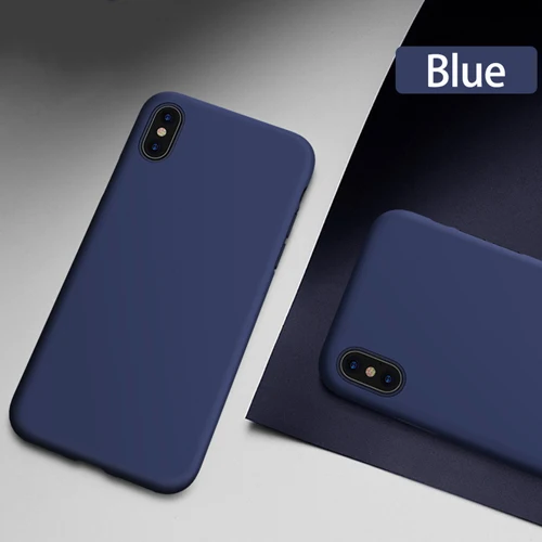 Для iPhone XR чехол Xundd жидкий силиконовый противоударный защитный чехол для iPhone X чехол для iPhone XS Max чехол Funda - Цвет: Blue Case